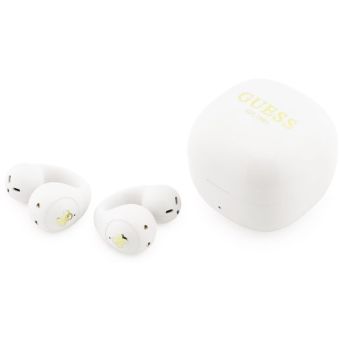 Guess Mini Classic Logo OWS bezdrôtové slúchadlá GUTWSW85LEEH biele
