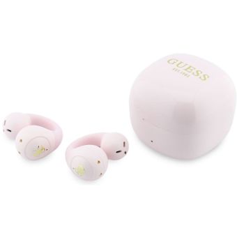 Guess Mini Classic Logo OWS bezdrôtové slúchadlá GUTWSW85LEEP ružové
