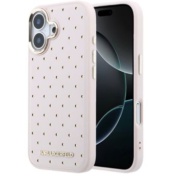 Obal Karl Lagerfeld PU Perforated Gold Dots MagSafe Apple iPhone 17 KLHMP17S6PPDKLP ružový