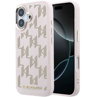 Obal Karl Lagerfeld PU Perforated Monogram MagSafe Apple iPhone 17 KLHMP17S6PPMDPP ružový