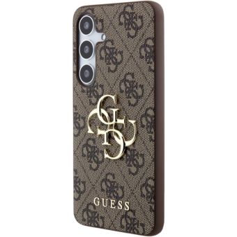 Obal Guess PU 4G Metal Logo Samsung Galaxy S24 5G S921 GUHCS24S4GMGBR Brown