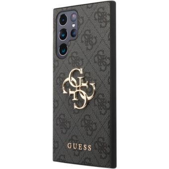 Obal Guess PU 4G Metal Logo Samsung Galaxy S24 Ultra 5G S928 GUHCS24L4GMGGR Grey