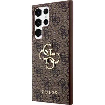 Obal Guess PU 4G Metal Logo Samsung Galaxy S24 Ultra 5G S928 GUHCS24L4GMGBR Brown
