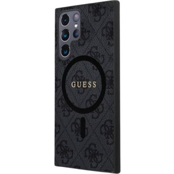 Obal Guess PU Leather 4G Colored Ring MagSafe Samsung Galaxy S24 Ultra 5G S928 GUHMS24LG4GFRK Black