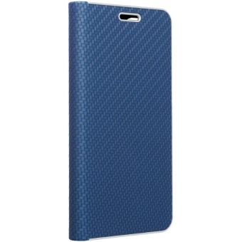 Obal LUNA Book Carbon Apple iPhone 16 Pro Max blue