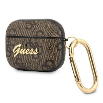 Obal Guess 4G Script PC/PU Apple AirPods Pro GUAP4GSMW hnedý (Poškodené balenie)
