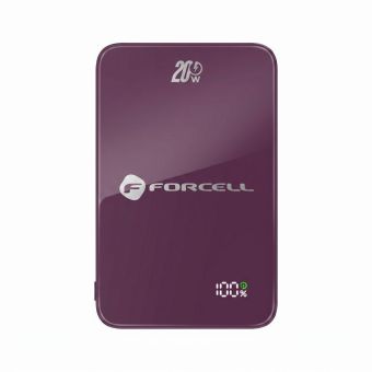 Forcell F-Energy SuperSlim Powerbank F10K8 MagSafe QC4.0 PD3.0 15W 10000 mAh tmavofialová