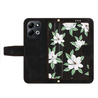 Obal Floral Book Xiaomi Redmi 17 4G/5G čierny