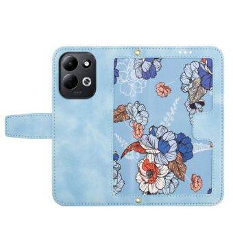 Obal Floral Book Xiaomi Redmi 17 4G/5G svetlomodrý