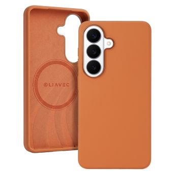 Obal Liavec Silky MagSafe Samsung Galaxy S26 5G S942 oranžový
