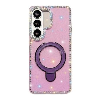 Obal Diamond IMD 360 Ring Holder Diamond Strap Samsung Galaxy A57 5G A576 fialový