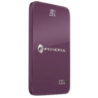 Forcell F-Energy SuperSlim Powerbank F5K8 MagSafe QC4.0 PD3.0 15W 5000 mAh tmavofialová
