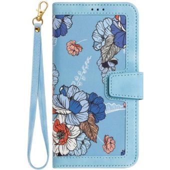 Obal Floral Book Xiaomi Redmi 17 4G/5G svetlomodrý