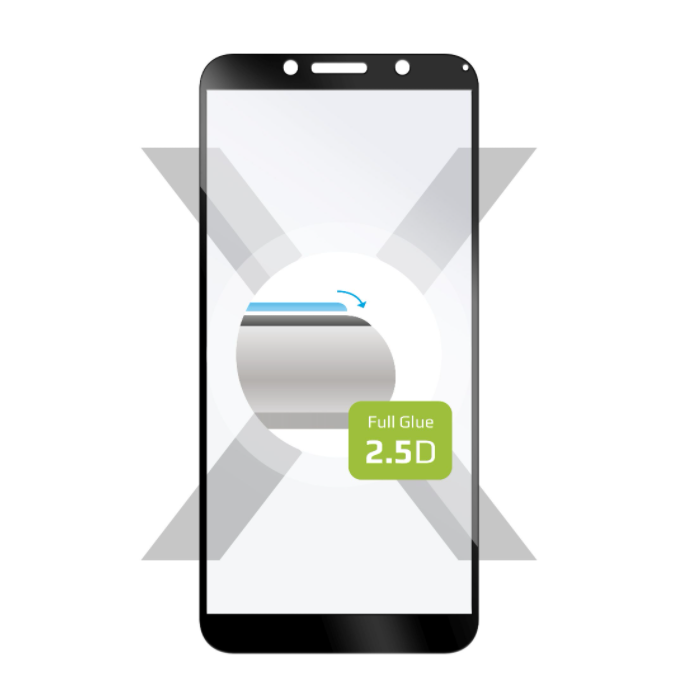 Tvrdené sklo na Motorola Moto E6 Play Fixed Full Cover čierne 