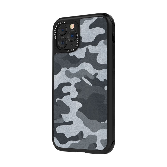 Odolné puzdro na Apple iPhone 11 Black Rock Robust Real Leather Camouflage sivé