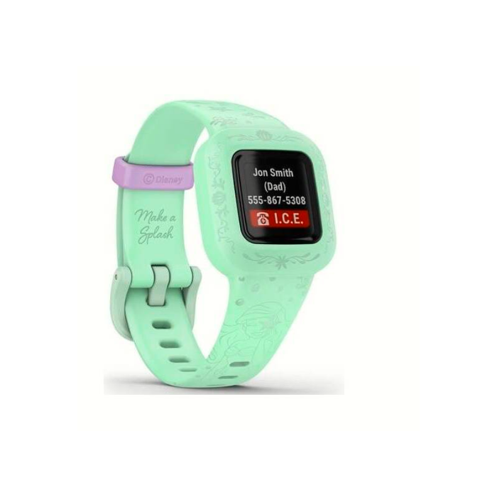 Smart hodinky pre deti, vívofit jr. 3, Disney, Malá morská víla Ariel, zelené 
