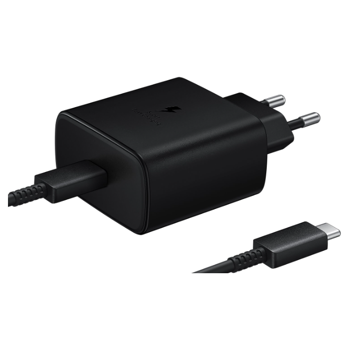 Rýchlonabíjačka Samsung Super Fast Charging USB-C 45W EP-TA845EBE + USB-C kábel EP-DW767JBE čierna (Bulk)