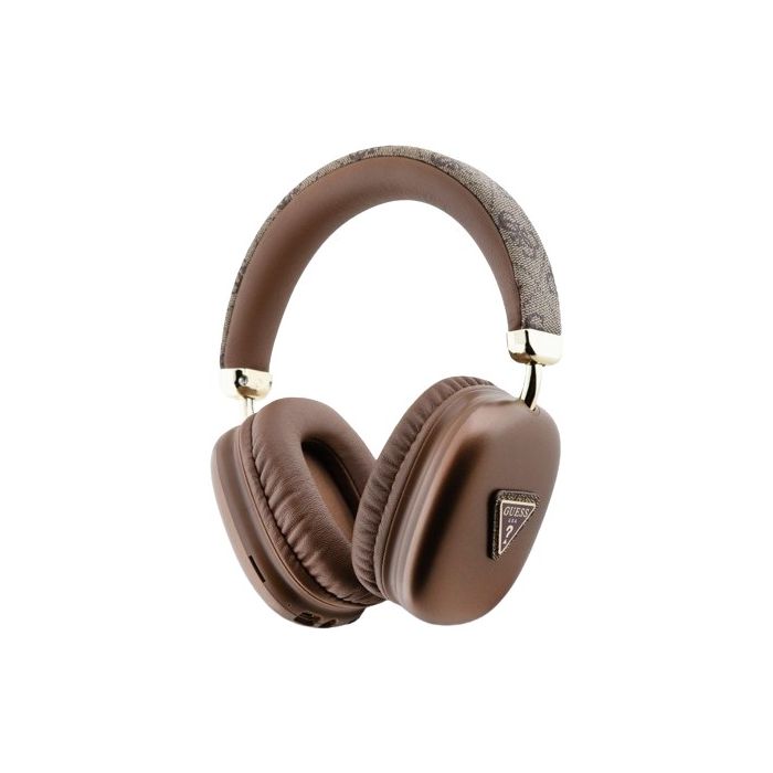 Guess PU Leather 4G Triangle Logo Bluetooth Stereo Headphone GUBHK1P4TPW Brown