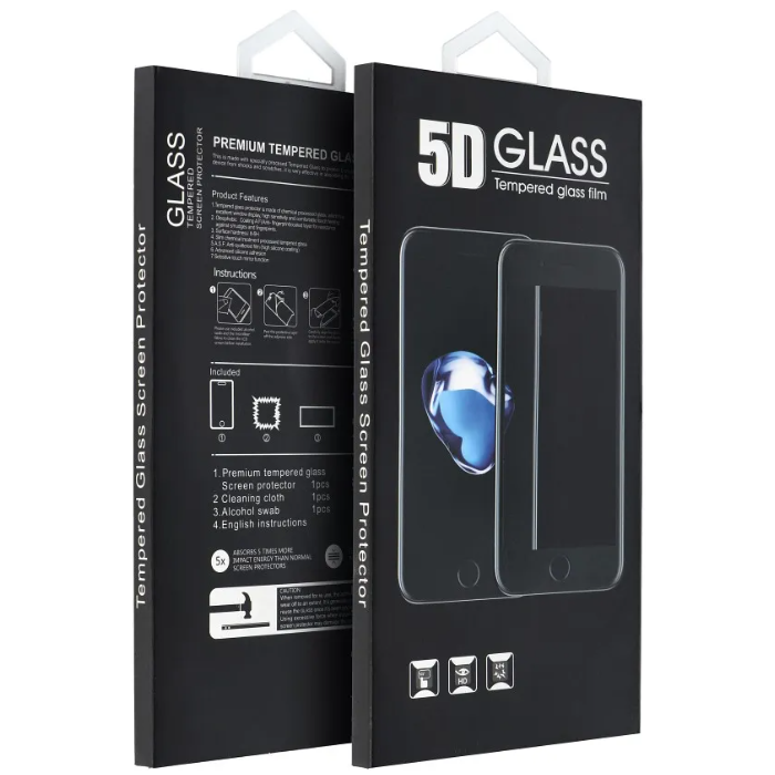 5D Full Glue Tempered Glass Apple iPhone 16 Pro black