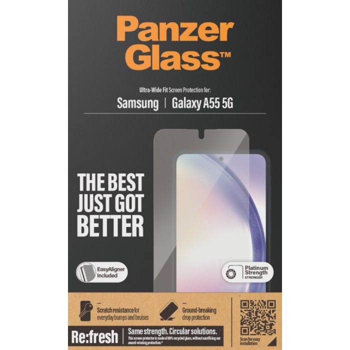 PanzerGlass - Tvrdené sklo Re:fresh UWF s aplikátorom pre Samsung Galaxy A55 5G A556, číra