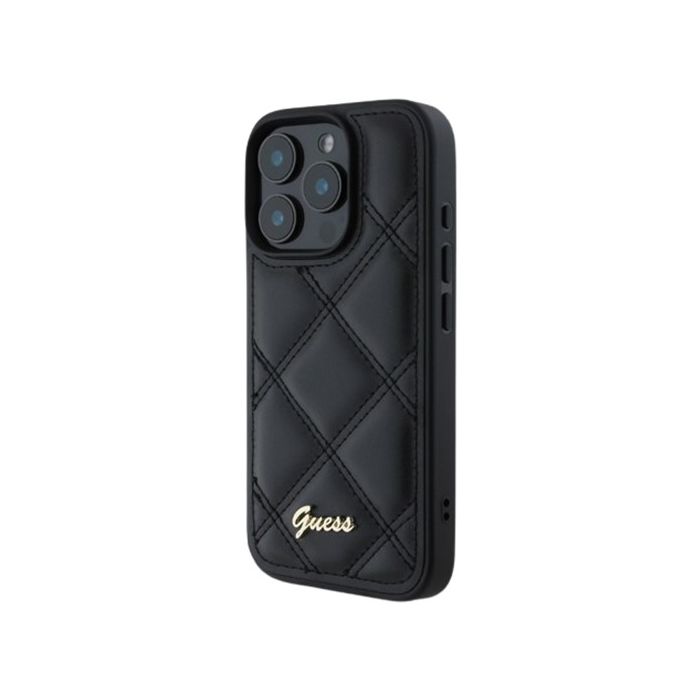 Guess PU Leather Quilted Apple iPhone 16 Pro GUHCP16LPSQSQSK Black