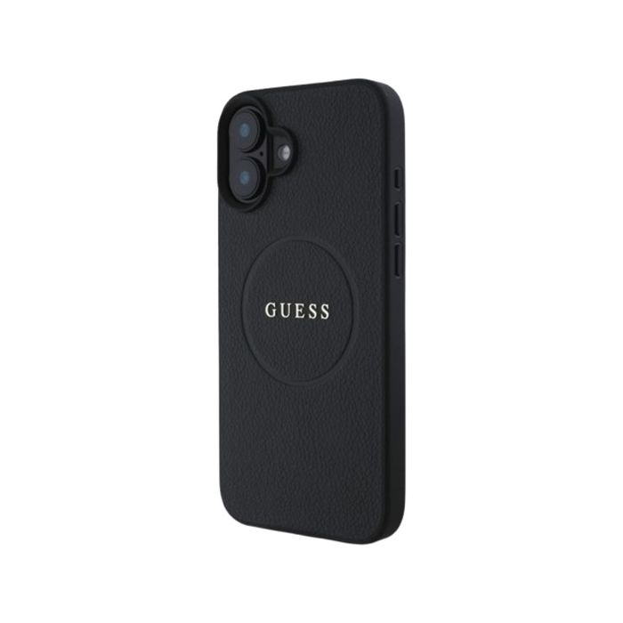 Guess PU Grained Classic Logo MagSafe Apple iPhone 16 Plus GUHMP16MPGHSMMK Black