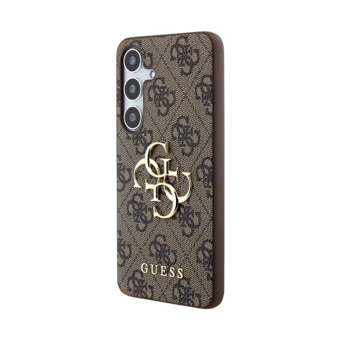 Guess PU 4G Metal Logo Samsung Galaxy S24 5G S921 GUHCS24S4GMGBR Brown