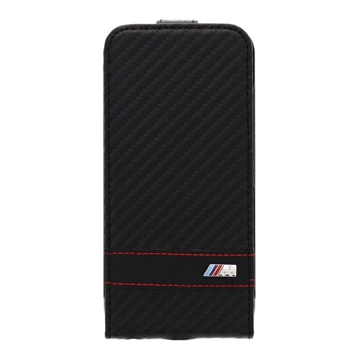 Obal BMW M Collection Flip Case Carbon na iPhone 6 Plus/6s Plus BMFLP6LMCC Black