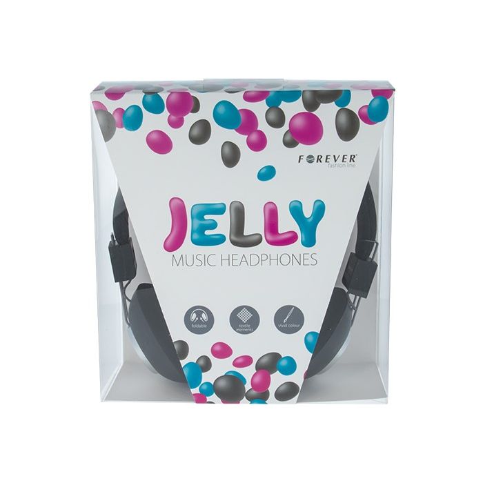 Forever Jelly headphones čierne