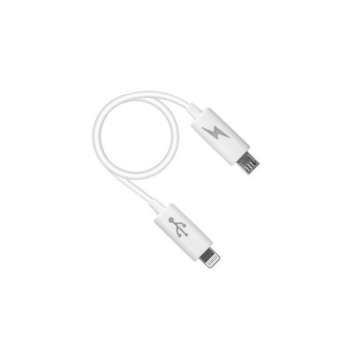 Nabíjací kábel OTG pre telefóny s Lightning konektorom biely