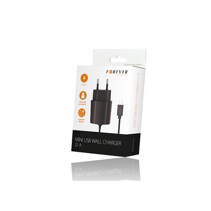 Sieťová nabíjačka mini USB 2.1A
