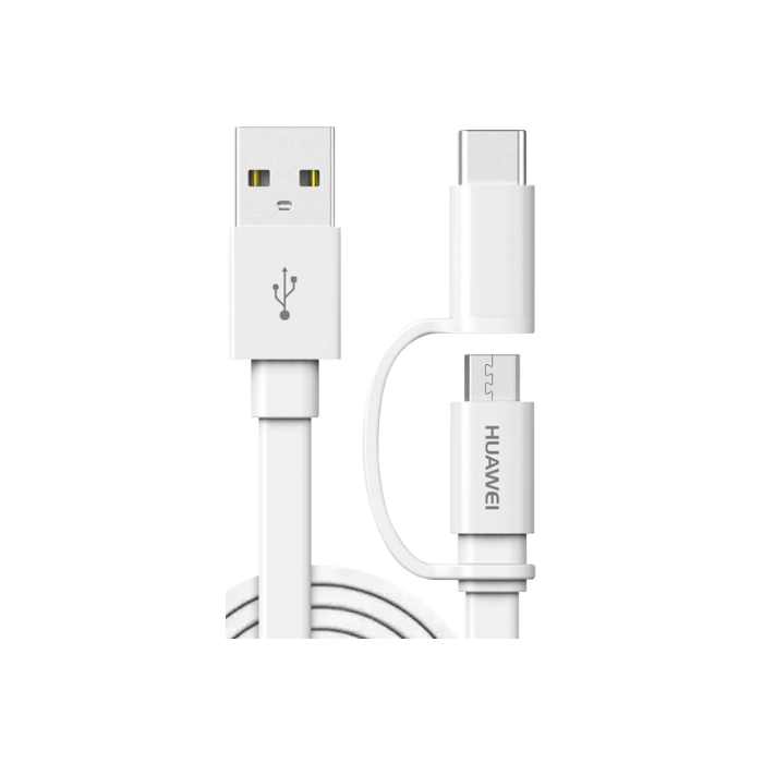 Kábel Huawei AP55S, USB-A na microUSB/redukcia USB-C, 1.5m, biely (Blister)