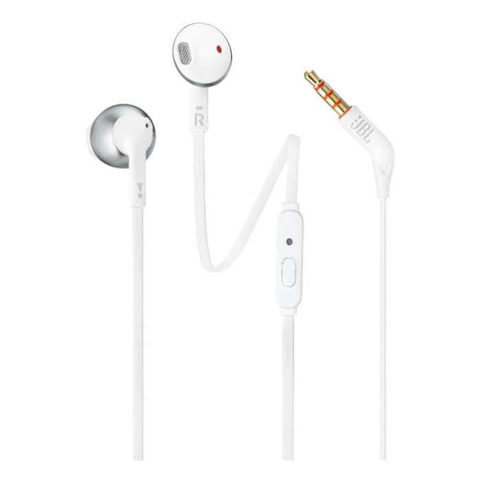 JBL T205 White Chrome