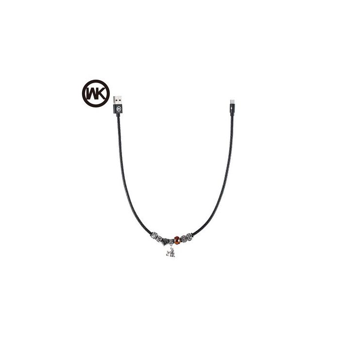 USB kábel WK-Design Jewellery micro USB čierny