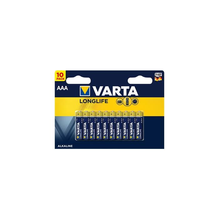 Varta Longlife AAA Baterie 10ks (EU Blister) 