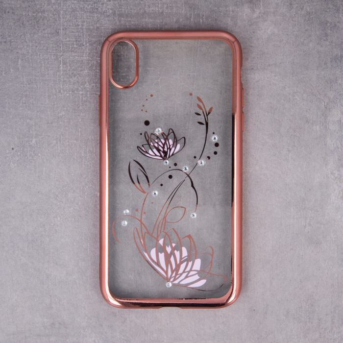 Silikónové puzdro Lotus pre Samsung J4 Plus 2018 ružovo- zlaté