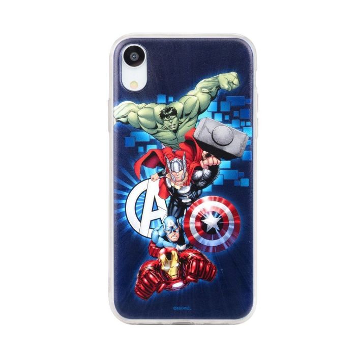Case with licence Ipho XS Max ( 6,5 ) Avengers navy blue (001)