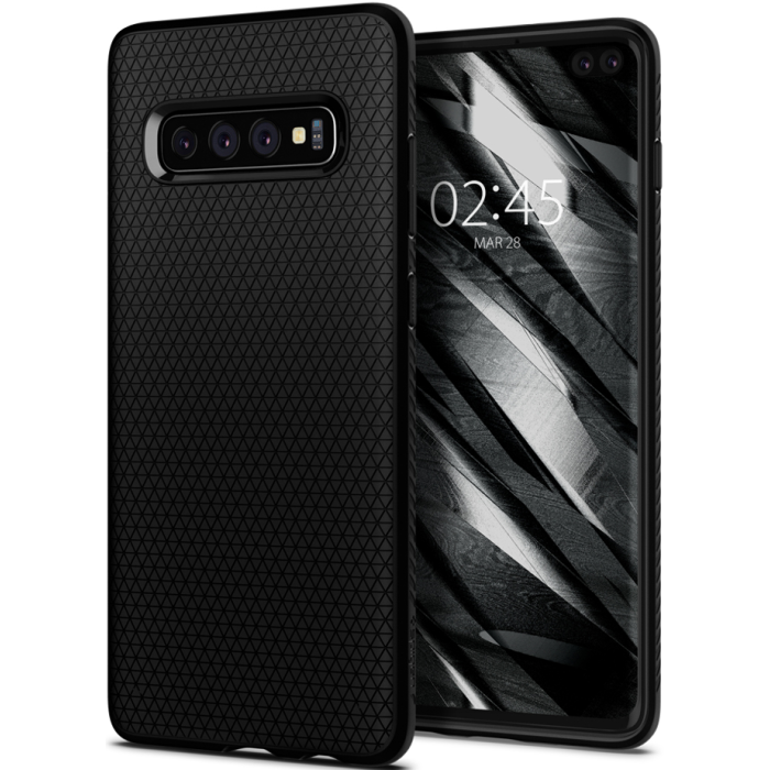 Silikónové puzdro na Samsung Galaxy S10+ Spigen Liquid Air čierne