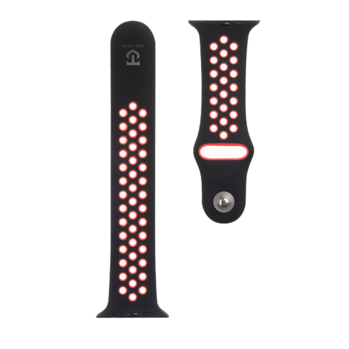 Náhradný remienok na Apple Watch 42 - 45 mm Tactical 163 Double čierno-červený