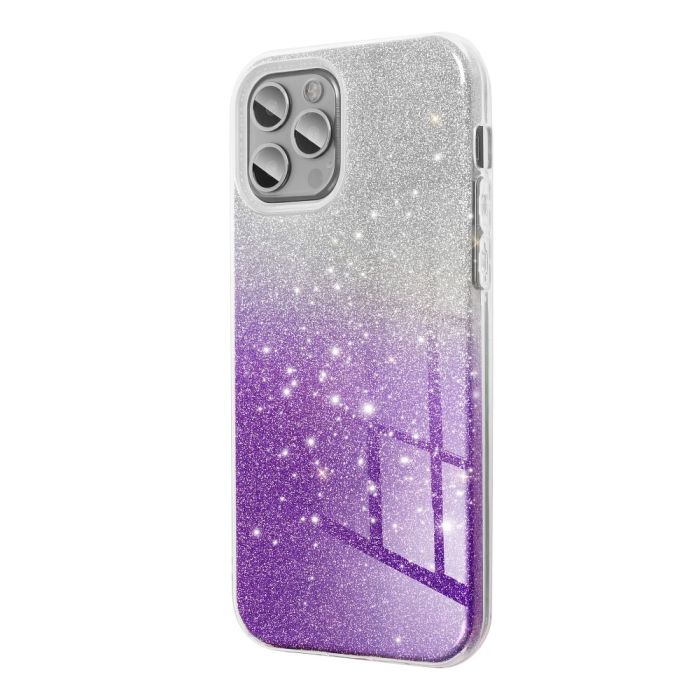 Silíikónové puzdro na Samsung Galaxy A70/70s Forcell SHINING strieborno fialové 
