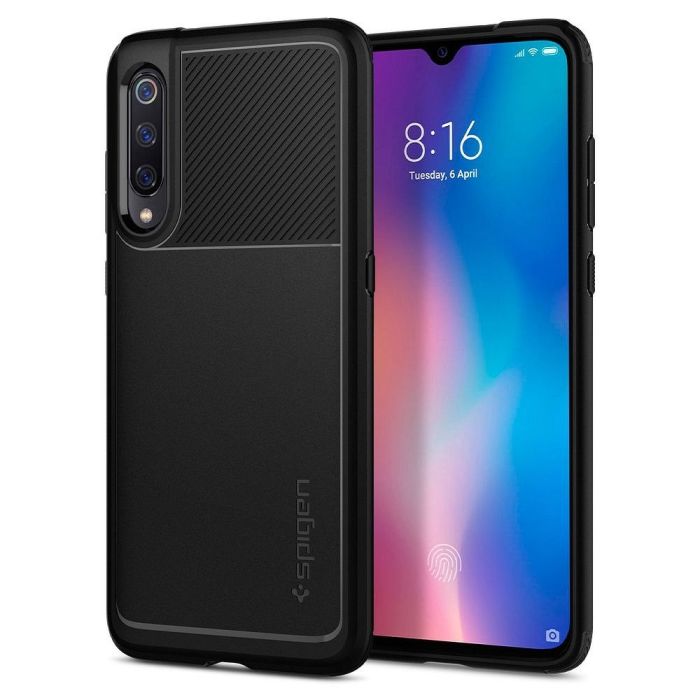 Silikónové puzdro Spigen Rugged Armor pre Xiaomi Mi 9 SE čierne