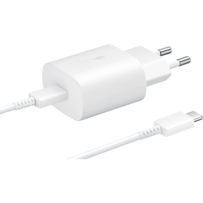 Sieťová nabíjačka Samsung Quickcharge 25W EP-TA800XWE + USB-C kábel biela (Blister)