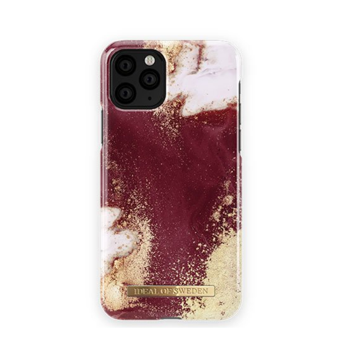 Plastové puzdro iDeal of Sweden na Apple iPhone 11 Pro Golden Burgundy Marble