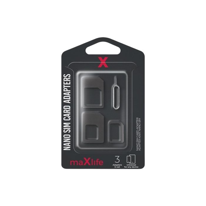 Maxlife Nano SIM, 3x adaptér pre sim kartu