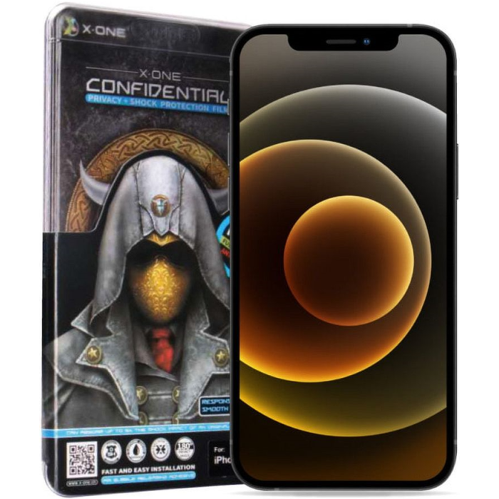 Tvrdené sklo na Apple iPhone 11 Pro Max X-ONE Full Cover Extra Strong Privacy 9H Full Glue čierne