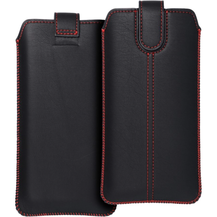 Univerzálne puzdro na iPhone 12/12 Pro/Samsung Xcover 5/S21 5G/Note/Note 2/Note 3 Forcell Pocket Case Ultra Slim M4 čierne