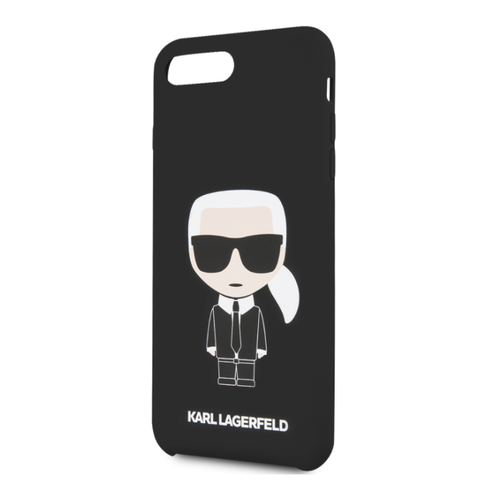 KLHCI8LSLFKBK Karl Lagerfeld Full Body Silikonový Kryt pro iPhone 7/8 Plus Black
