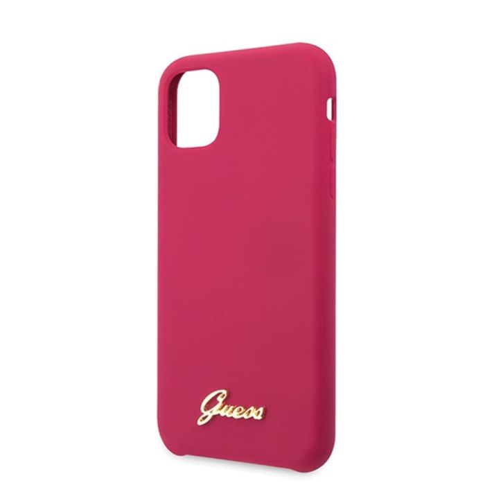 Puzdro Guess GUHCN65LSLMGR na Apple iPhone 11 Pro Max Silicone Vintage bordové