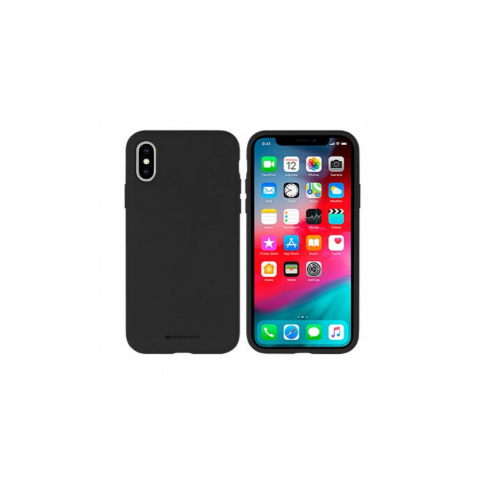 Silikónové puzdro na Apple iPhone 11 Mercury Silicone čierne