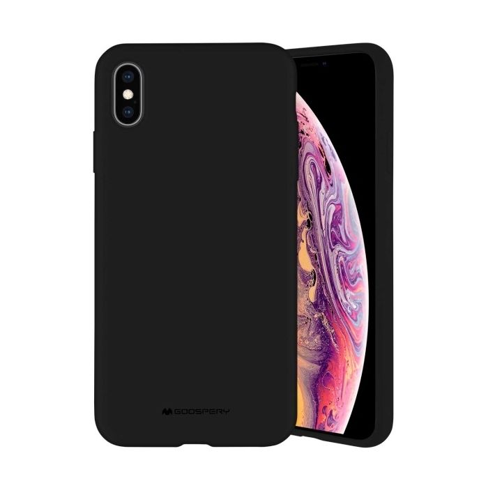 Silikónové puzdro Mercury pre Apple iPhone 11 Pro Max čierne